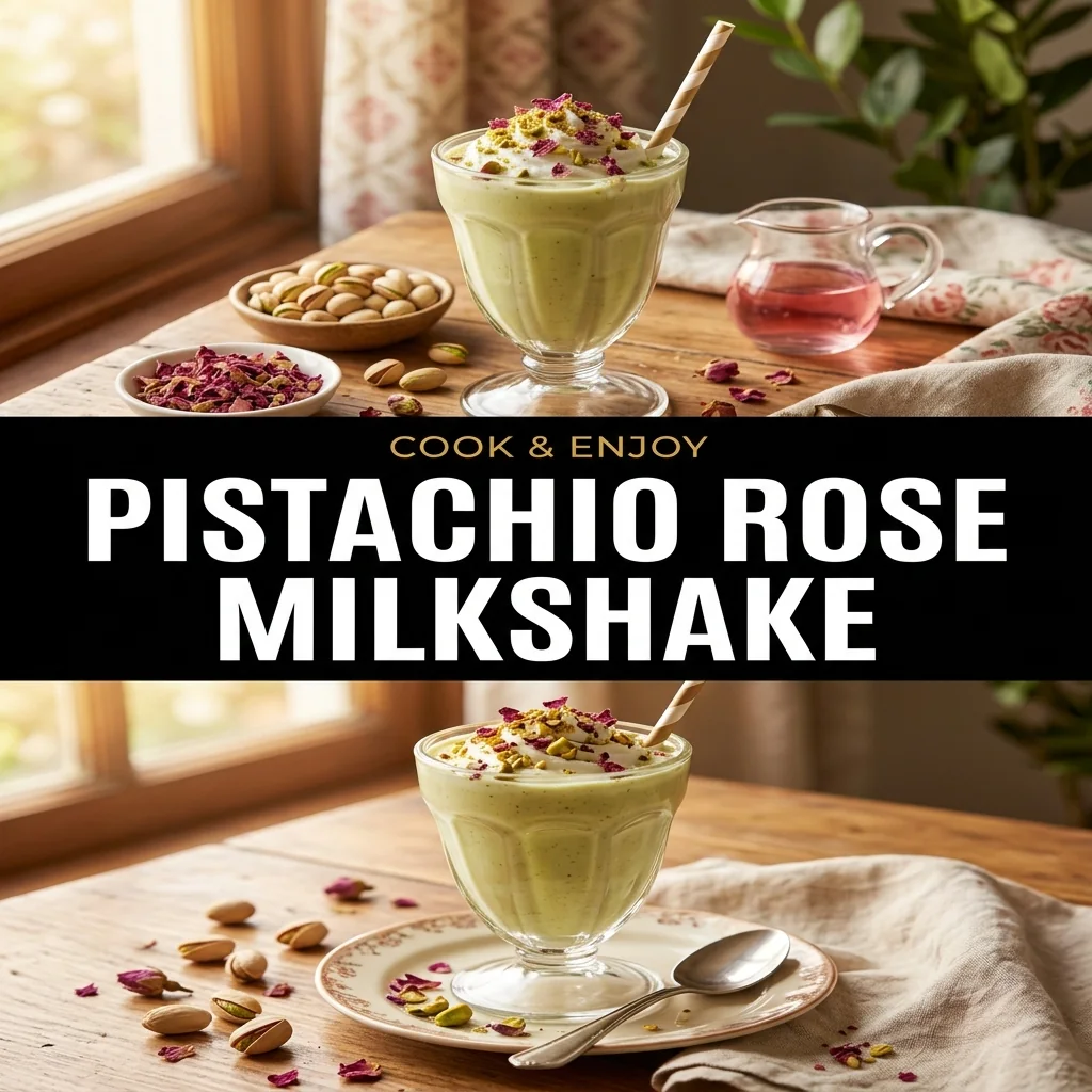 Pistachio Rose Milkshake recipe poster