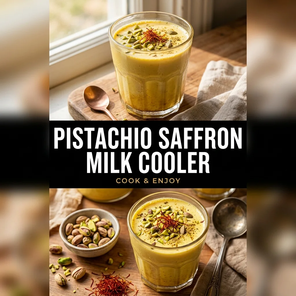 Pistachio Saffron Milk Cooler food illustration