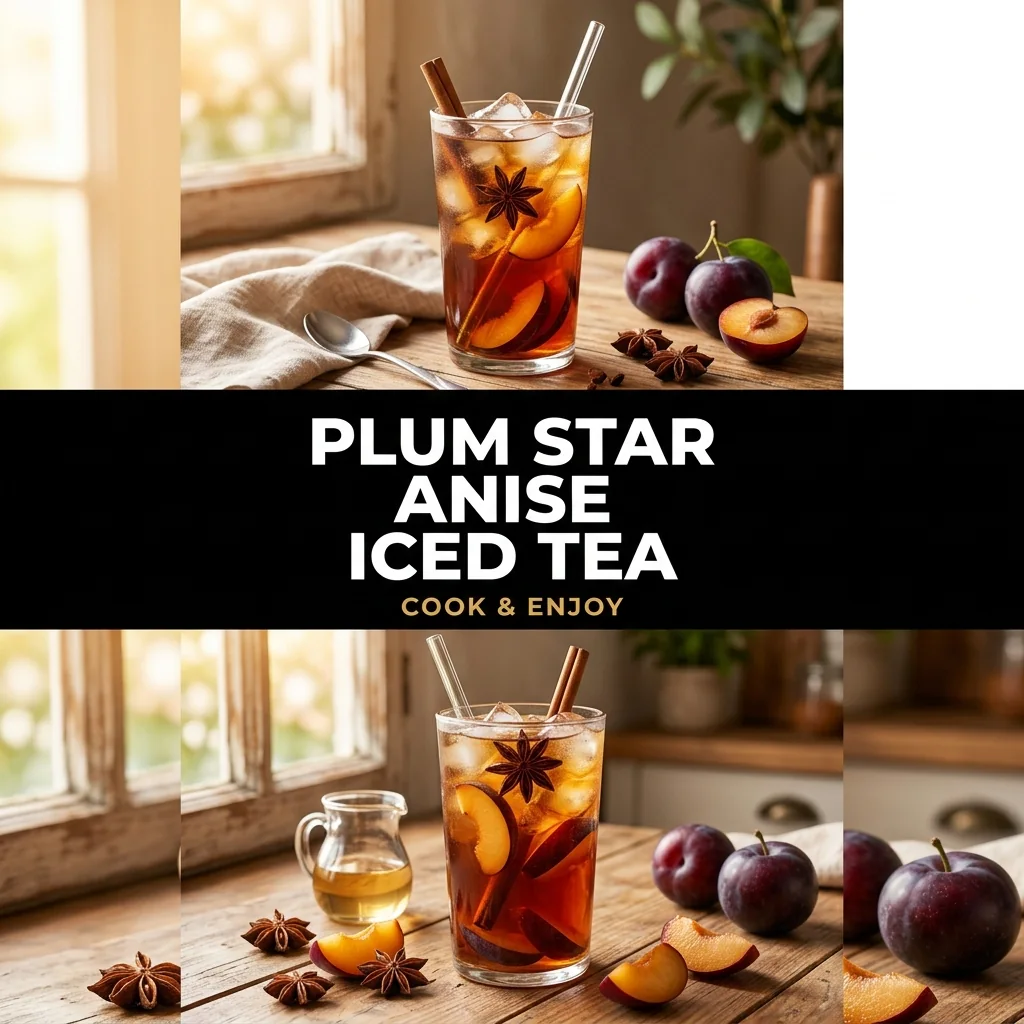 Plum Star Anise Iced Tea food illustration
