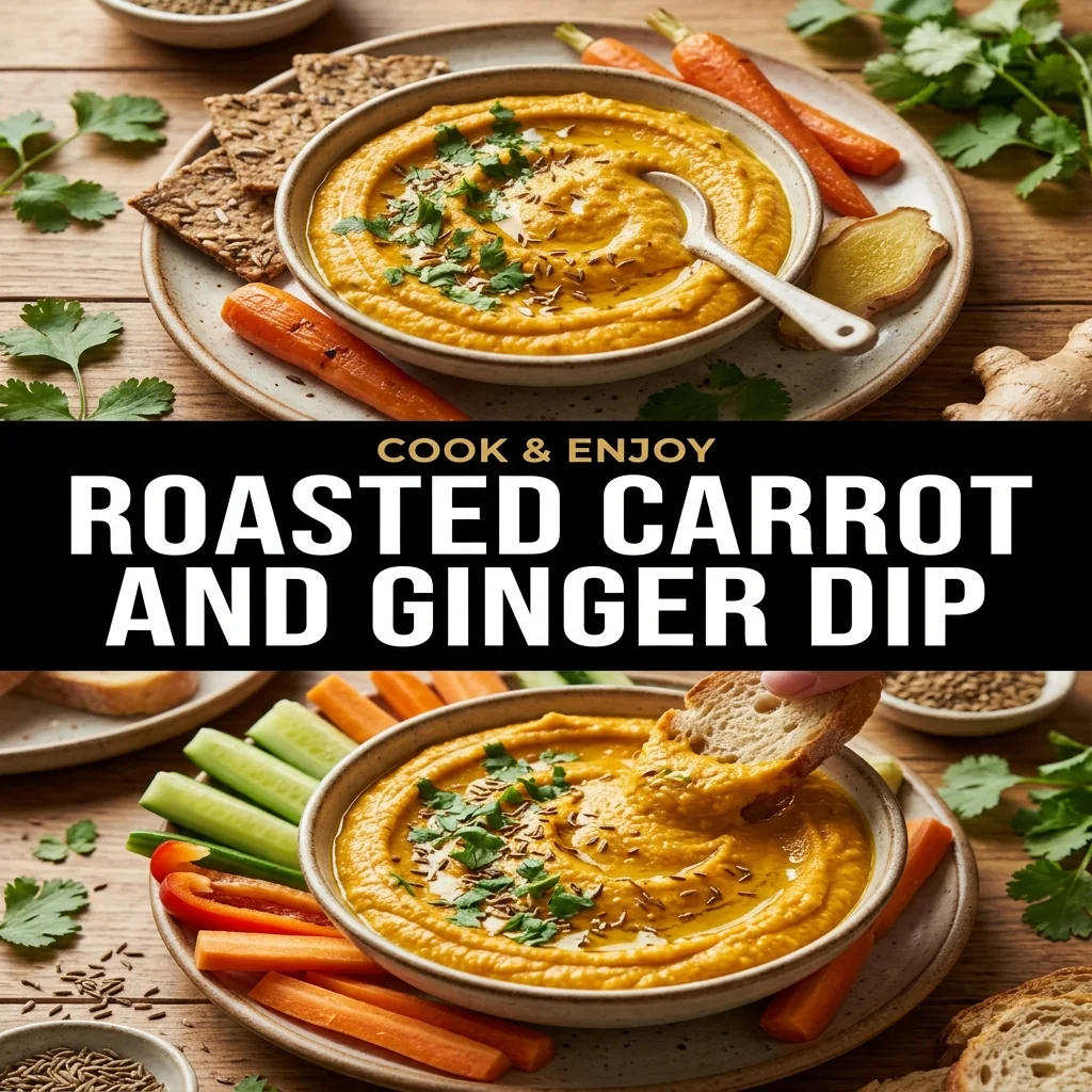 Roasted Carrot and Ginger Dip food illustration