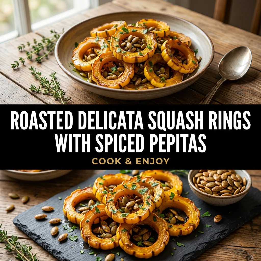 Roasted Delicata Squash Rings with Spiced Pepitas food illustration