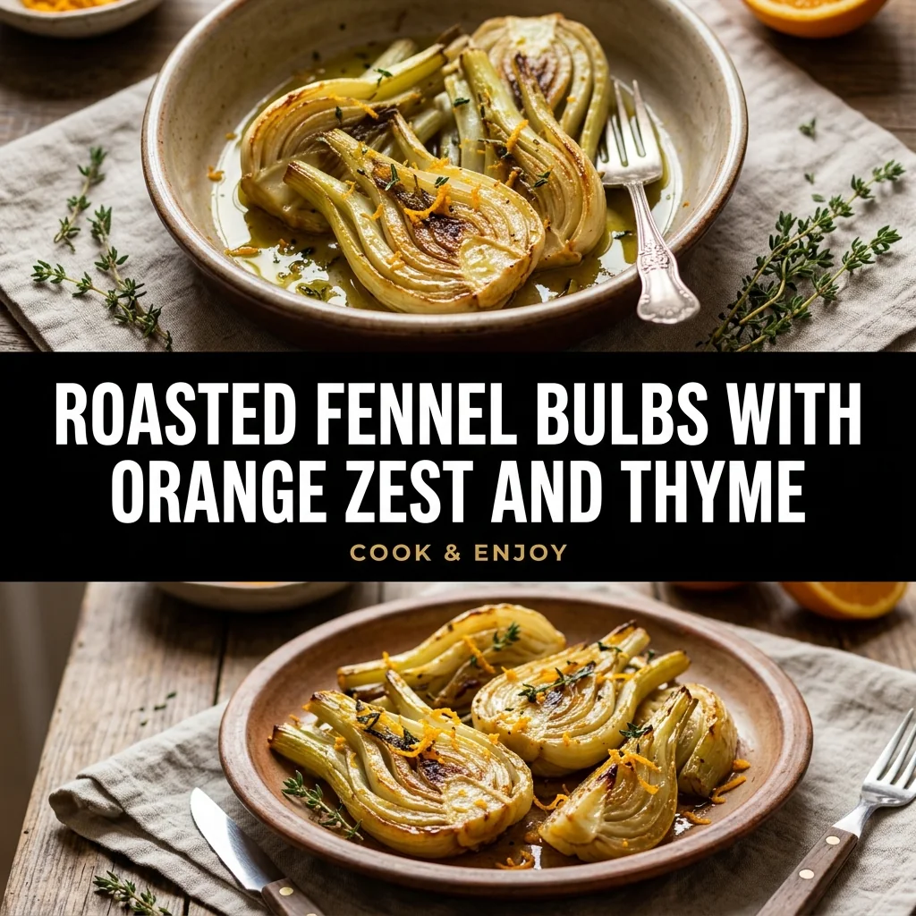 Roasted Fennel Bulbs with Orange Zest and Thyme food illustration