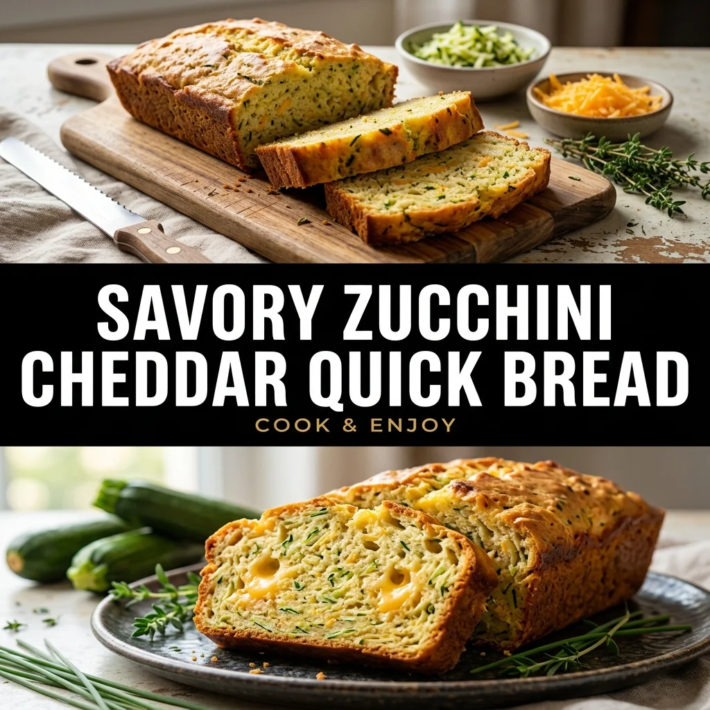 Savory Zucchini Cheddar Quick Bread food illustration