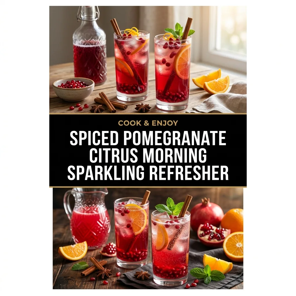 Spiced Pomegranate Citrus Morning Sparkling Refresher food illustration