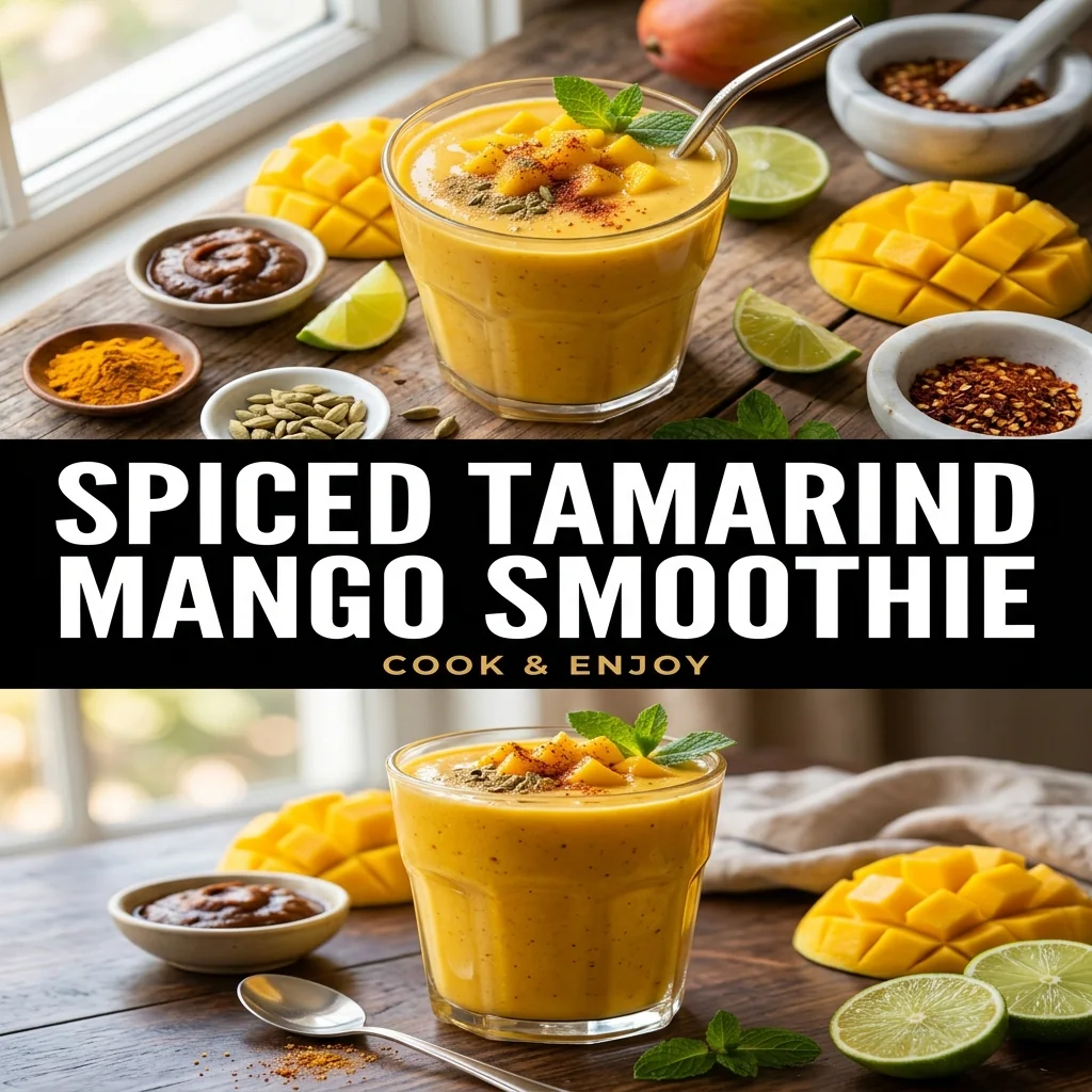 Spiced Tamarind Mango Smoothie food illustration