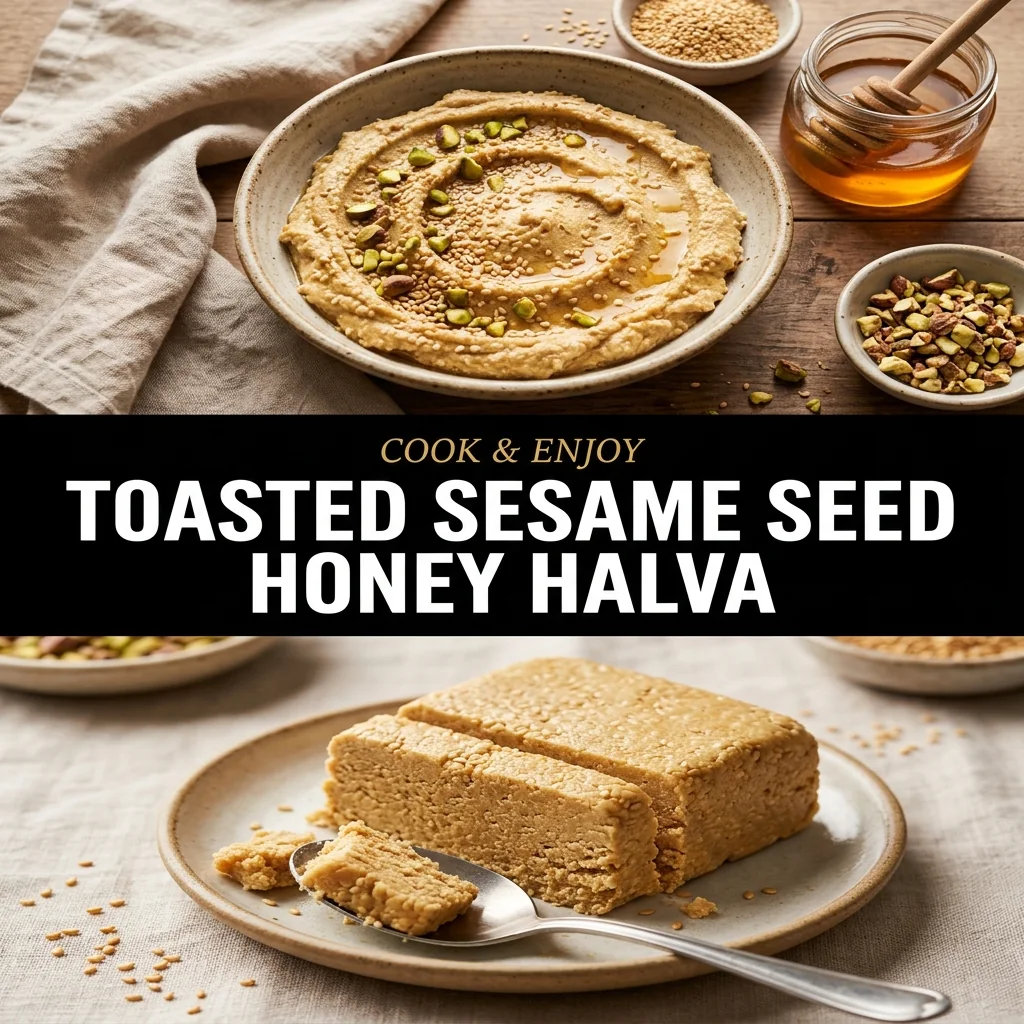 Toasted Sesame Seed Honey Halva food illustration