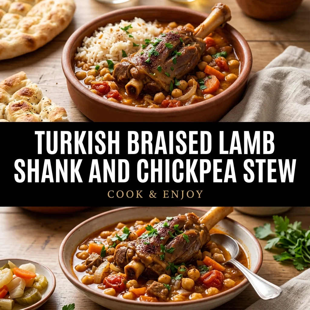 Turkish Braised Lamb Shank and Chickpea Stew food illustration
