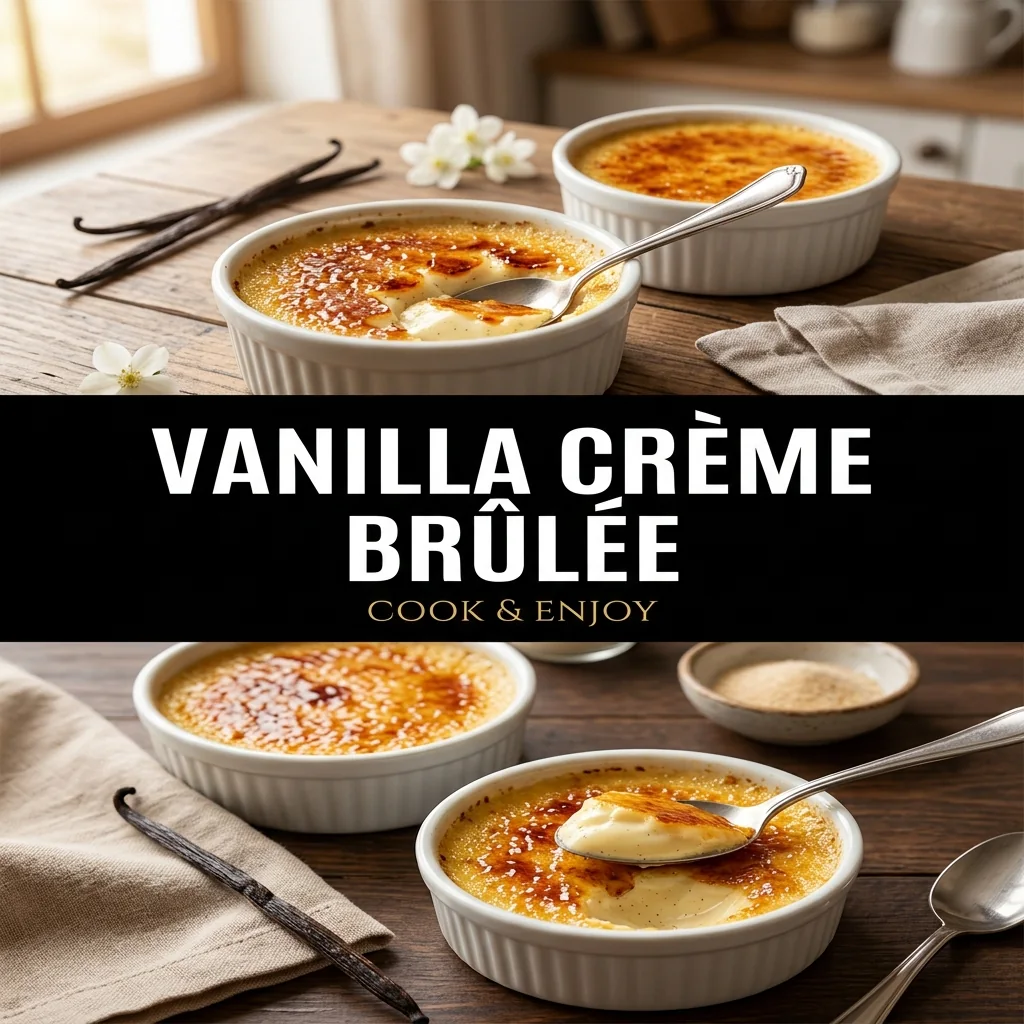 Vanilla Crème Brûlée recipe poster