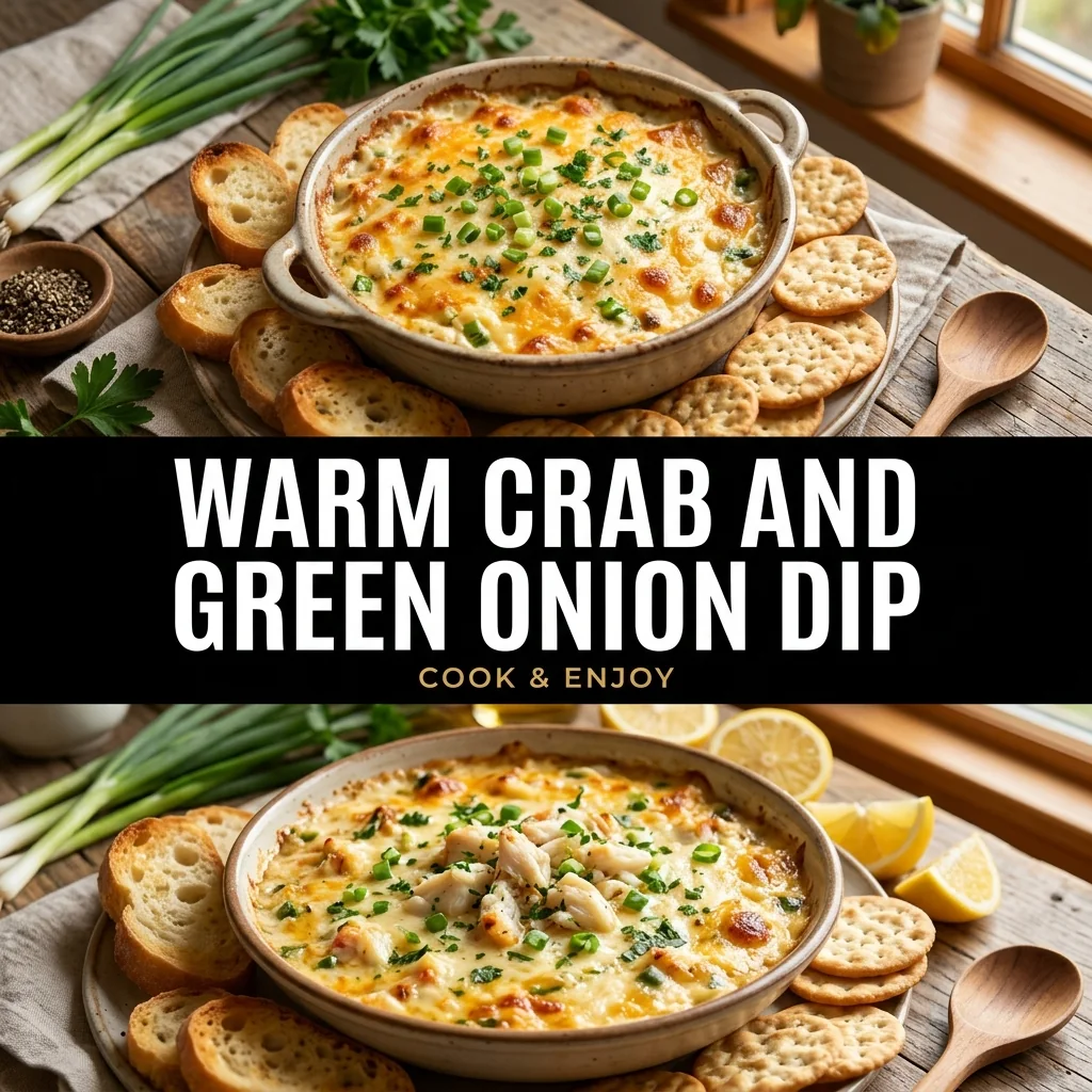 Warm Crab and Green Onion Dip food illustration