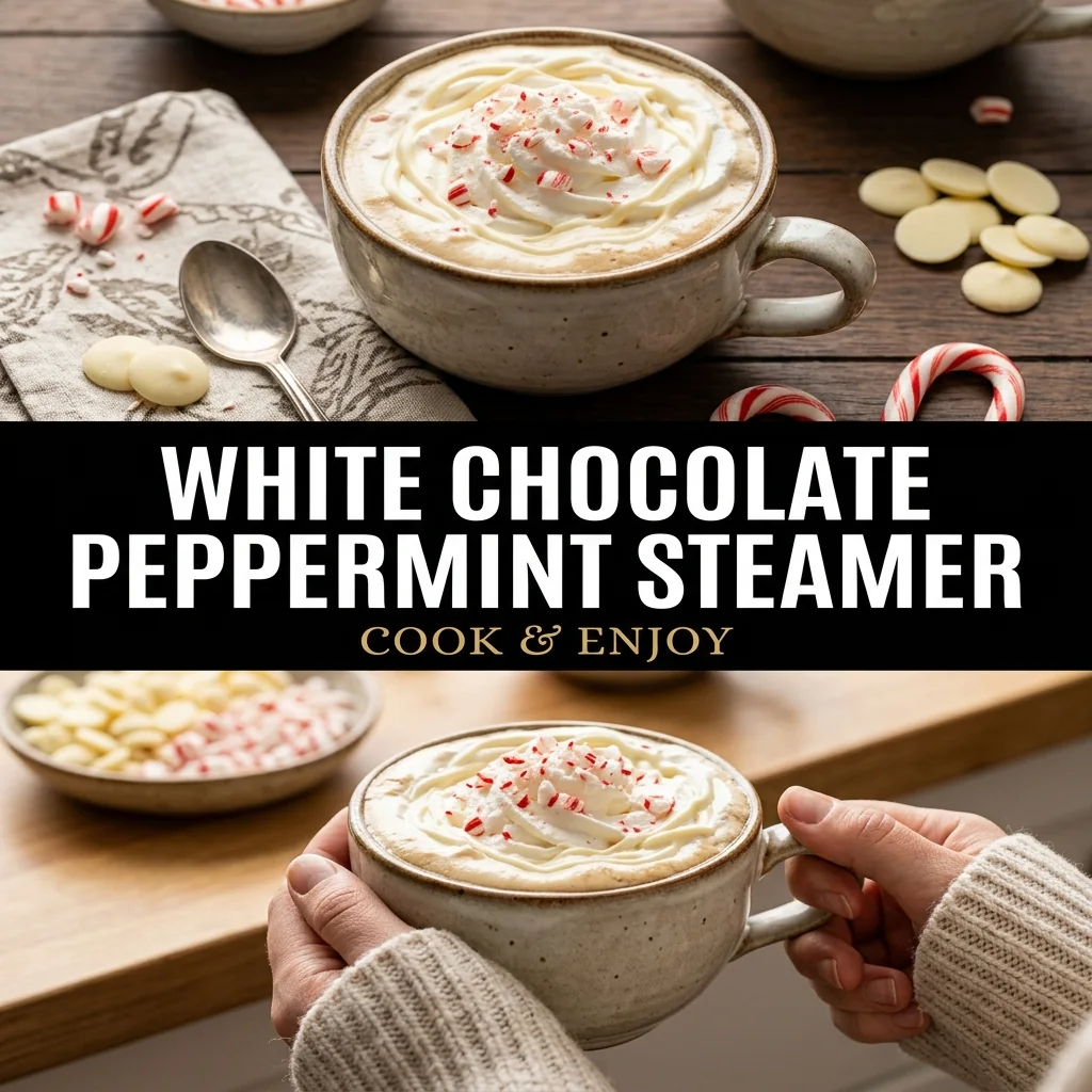 White Chocolate Peppermint Steamer food illustration
